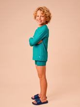 Carregar imagem no visualizador da galeria, Image 03: Uv Line T-Shirt Longsleeve Uvpro Kids Green Sea Upf50+
