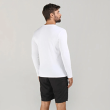 Carregar imagem no visualizador da galeria, Model Back: Uv Line Fitness Haut Sport Fit Ml Branco Msc
