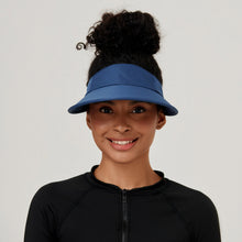 Carregar imagem no visualizador da galeria, Model Front: Uv Line Visière Visor Leblon Navy Blue Upf50+

