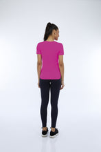 Carregar imagem no visualizador da galeria, Image 05: Alto Giro Fitness Haut T-Shirt Skin Fit Inspiracionais Pink Choque

