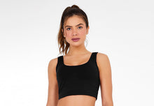 Carregar imagem no visualizador da galeria, Model Front: Alto Giro Fitness Haut Top Bodytex Ii Com Laser Preto
