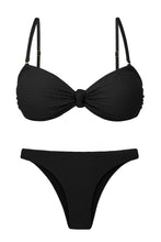 Carregar imagem no visualizador da galeria, Product Front: Rio De Sol Ensemble Set Bora-Black Bandeau-Joy Leblon

