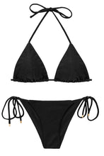 Carregar imagem no visualizador da galeria, Product Front: Rio De Sol Ensemble Set Shimmer-Black Tri-Inv Cheeky-Tie
