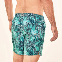 Carregar imagem no visualizador da galeria, Image 04: Uv Line Short De Bain Short Acqua Coqueiros Turquesa Upf50+
