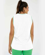 Carregar imagem no visualizador da galeria, Model Back: Alto Giro Fitness Haut Regata Nylon Dry Alongada Branco
