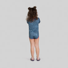 Carregar imagem no visualizador da galeria, Model Back: Uv Line Maillot De Bain Bébé Macaquinho Baby Listras Upf50+
