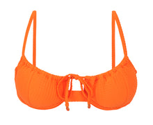 Carregar imagem no visualizador da galeria, Product Front: Rio De Sol Haut Top Dots-Orange Balconet-Tie
