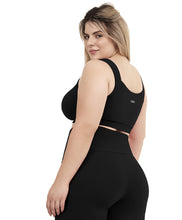 Carregar imagem no visualizador da galeria, Model Back: Alto Giro Fitness Haut Top Supplex Alcas Plus Preto
