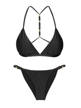Carregar imagem no visualizador da galeria, Product Front: Rio De Sol Ensemble Set Shimmer-Black Tri-Fixo-Noa Cheeky-Noa

