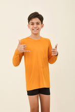 Carregar imagem no visualizador da galeria, Gallery: Uv Line T-Shirt Kids Longsleeve Uvpro Laranja
