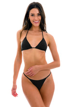 Carregar imagem no visualizador da galeria, Model Front: Rio De Sol Bas Bottom Preto Cheeky-Fixa
