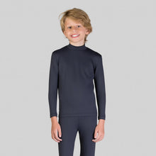 Carregar imagem no visualizador da galeria, Gallery: Uv Line T-Shirt Rash Guard Kids High-Neck Black Upf50+
