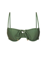 Carregar imagem no visualizador da galeria, Product Front: Rio De Sol Haut Top Shimmer-Croco Balconet-Tie
