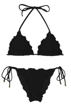 Carregar imagem no visualizador da galeria, Product Front: Rio De Sol Ensemble Set Dots-Black Frufru
