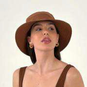 Carregar imagem no visualizador da galeria, Product Front: Uv Line Bob Hat California Fem Cognac Upf50+
