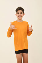 Carregar imagem no visualizador da galeria, Gallery: Uv Line T-Shirt Longsleeve Uvpro Kids Orange Upf50+
