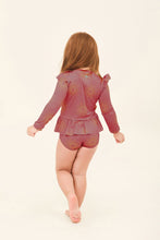 Carregar imagem no visualizador da galeria, Model Back: Uv Line Maillot De Bain Bébé Baby Shine Malva Up50+
