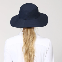 Carregar imagem no visualizador da galeria, Model Back: Uv Line Chapeau Souple/Capeline Hat Lyon Nac L Fem Navy Blue Upf50+
