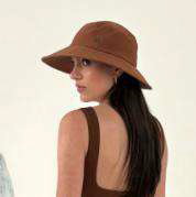 Carregar imagem no visualizador da galeria, Product Front: Uv Line Chapeau Souple/Capeline Lyon Conhaque Upf50+
