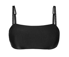 Carregar imagem no visualizador da galeria, Product Front: Rio De Sol Haut Top Shimmer-Black Bandeau-Reto
