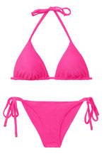 Carregar imagem no visualizador da galeria, Product Front: Rio De Sol Ensemble Set Malibu-Rosa Tri-Inv Cheeky-Tie
