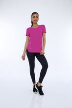 Carregar imagem no visualizador da galeria, Image 04: Alto Giro Fitness Haut T-Shirt Skin Fit Inspiracionais Pink Choque
