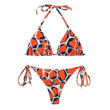 Carregar imagem no visualizador da galeria, Product Front: Rio De Sol Ensemble Set Amore-Red Tri-Inv Cheeky-Tie
