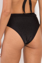 Carregar imagem no visualizador da galeria, Image 07: Rio De Sol Bas Bottom Shimmer-Black Belted-High-Waist
