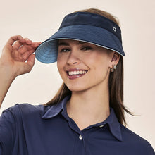 Carregar imagem no visualizador da galeria, Gallery: Uv Line Visière Visor Bali Fem Navy Light Blue Upf50+
