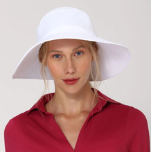 Carregar imagem no visualizador da galeria, Model Front: Uv Line Chapeau Souple/Capeline Hat Lyon Nac L Fem White Upf50+
