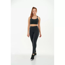 Carregar imagem no visualizador da galeria, Image 04: Alto Giro Fitness Bas Legging Supplex Ziper Barra Preto
