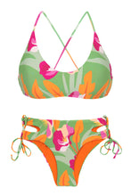 Carregar imagem no visualizador da galeria, Product Front: Rio De Sol Ensemble Set Green-Bloom Bralette Madrid
