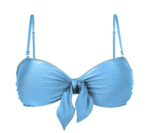 Carregar imagem no visualizador da galeria, Product Front: Rio De Sol Haut Top Shimmer-Baltic-Sea Bandeau-Knot
