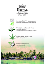 Carregar imagem no visualizador da galeria, Image 06: Monoï Royal Monoi Oils Monoi Royal Cb Glass Bottle
