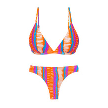 Carregar imagem no visualizador da galeria, Product Front: Rio De Sol Ensemble Set Stripes Tri-Fixo Nice-Fio
