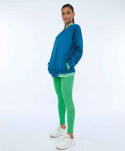 Carregar imagem no visualizador da galeria, Image 02: Alto Giro Fitness Haut Jaqueta Aerofit Bomber Com Punhos Verde Deep Lagon

