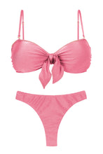 Carregar imagem no visualizador da galeria, Product Front: Rio De Sol Ensemble Set Shimmer-Confetti Bandeau-Knot Nice-Fio
