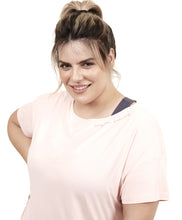 Carregar imagem no visualizador da galeria, Image 03: Alto Giro Fitness Haut T-Shirt Skin Fit Silk Gola Plus Rosa Respire
