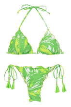 Carregar imagem no visualizador da galeria, Product Front: Rio De Sol Ensemble Set Green-Palms Frufru-Fio
