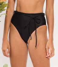 Carregar imagem no visualizador da galeria, Image 09: Rio De Sol Bas Bottom Shimmer-Black Belted-High-Waist
