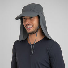 Carregar imagem no visualizador da galeria, Model Front: Uv Line Chapeau Legionnaire Cap Leg Atacama 2021 Masc Grey Upf50+
