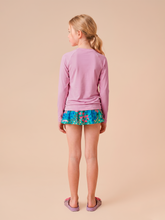 Carregar imagem no visualizador da galeria, Model Back: Uv Line T-Shirt Longsleeve Uvpro Kids Rose Upf50+
