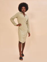 Carregar imagem no visualizador da galeria, Image 02: Uv Line Chemise Shirtdress Copenhagen Mescla Areia Upf50+
