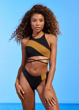 Carregar imagem no visualizador da galeria, Model Front: Maaji Haut Top Babydoll Journey Midnight Black
