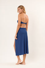 Carregar imagem no visualizador da galeria, Model Back: Rio De Sol Jupe De Page Navy Long-Skirt-Knot
