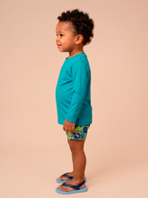 Carregar imagem no visualizador da galeria, Image 03: Uv Line T-Shirt Longsleeve Baby Green Sea Upf50+
