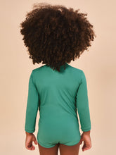 Carregar imagem no visualizador da galeria, Model Back: Uv Line Maillot De Bain Bébé Baby Longsleeve Swimsuit Deep Sea Upf50+
