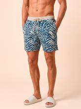 Carregar imagem no visualizador da galeria, Gallery: Uv Line Bermuda / Short Pour Homme Shorts Acqua Boxer Tie Dye Blue Upf50+
