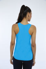 Carregar imagem no visualizador da galeria, Model Back: Alto Giro Fitness Haut Regata Skin Fit Inspiracional Azul Vivid

