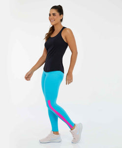 Image 02: Alto Giro Fitness Haut Regata Skin Fit Tule E Laser Preto